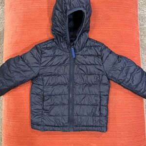 Primary Navy Hooded Puffer Jacket